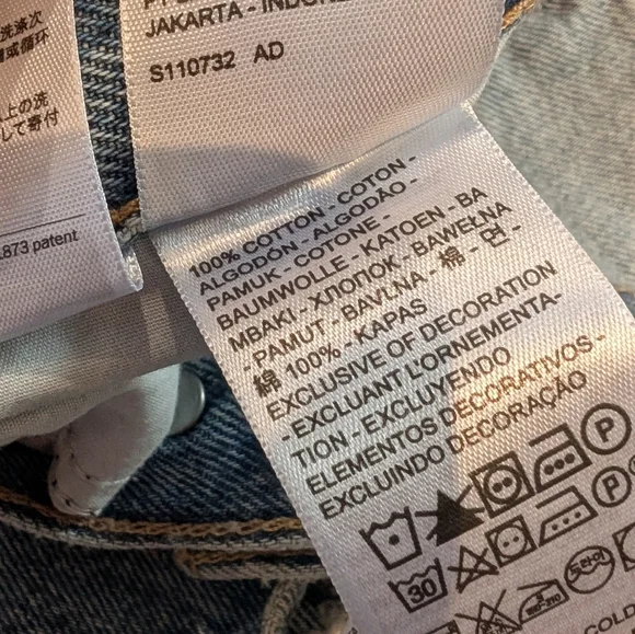 Levis Baggy Bootcut Denim Jeans Size 27 - Picture 7 of 11